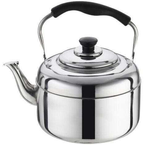 Bouilloire en inox 2L pour cuisinière – Poignée anti-brûlure – Compatible tous feux – Chauffage rapide et facile à nettoyer (1/5)