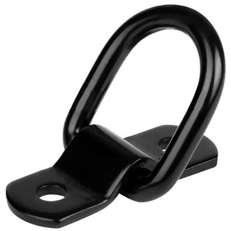 Lot de 6 anneaux d'arrimage en D pour remorque, camion, bateau, voiture, kayak (noir) (1/4)