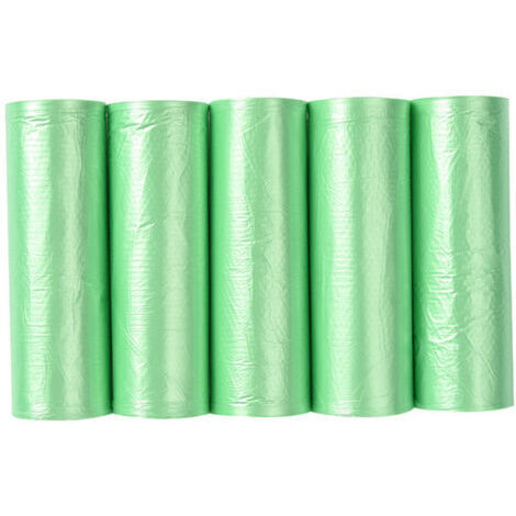 Lot de 100 sacs poubelle bio résistants aux déchirures pour cuisines et aliments compostables et biodégradables Sacs à déchets en (1/4)