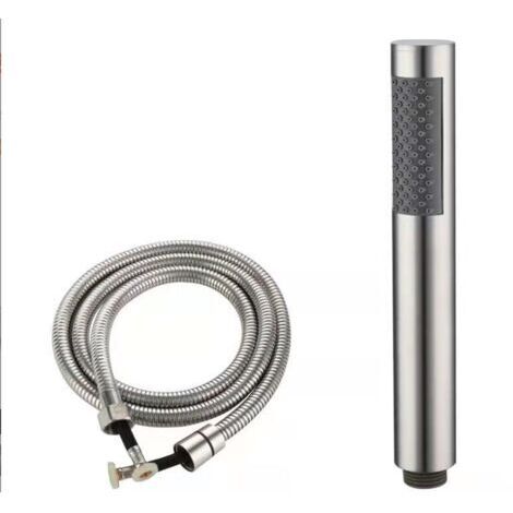 Pommeau de douche brossé en acier inoxydable 304, pommeau de douche à main résistant aux chutes avec tuyau, argent (1/4)