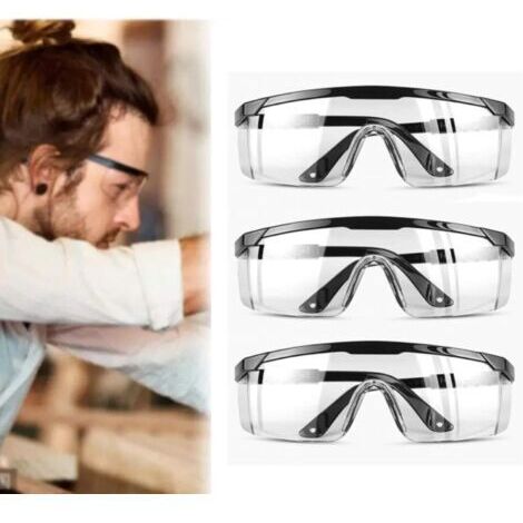 3pcs Lunettes De Protection Anti-Buée et UV Lunettes et Anti-Rayures pour Les lieux de Travail, Construction, Bricolage, Laboratoire, Soudage, Chimie, Usage Personnel Confortables à Porter (1/5)