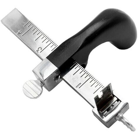 Coupe-sangle en cuir coupe à la main outil en cuir coupe-ceinture en bande de cuir avec poignée en aluminium de jauge pour bricolage maroquinerie (1/5)
