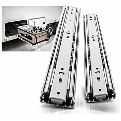 Coulisse pour tiroir 400mm – Charge maximale 70 kg – Extension complète avec roulement à billes – Lot de 2 rails pour installation facile (1/5)