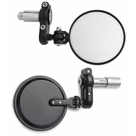 Rétroviseurs de moto universels rétroviseurs latéraux ronds pliables de 3 pouces pour guidon de 22mm (1/5)