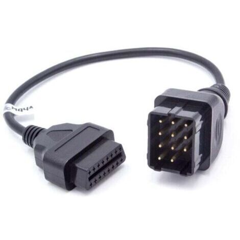 OBD2 - Câble adaptateur pour appareil de diagnostic OBD adapté à tous les modèles Renault - avec connecteur 12 broches