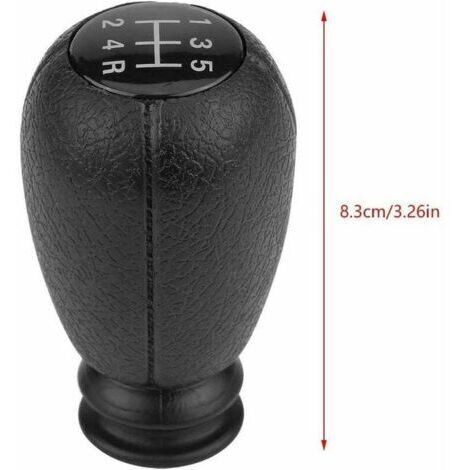 Pommeau de levier de vitesse 5 vitesses – Compatible Citroën 207, Saxo, Xsara, Xantia, C2 – Plastique ABS noir – Design ergonomique (1/5)