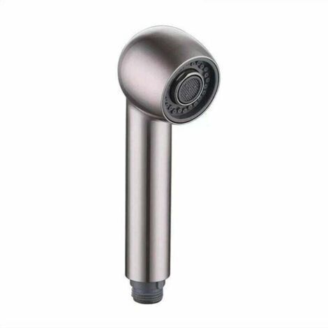 Douchette Robinet Cuisine 2 Jets Tête de Douche , XU,Remplacement Douchette pour Mitigeur Cuisine, Couleurs brossées - (1/4)