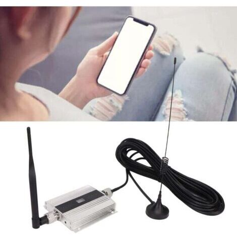 Amplificateur signal téléphone 5G/4G LTE - Antenne répéteur avec amélioration voix/données - Prise UE - Stable et puissant - Utilisateurs en zones à faible signal