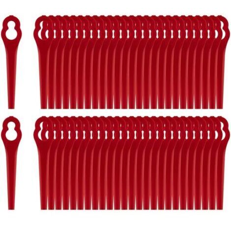 Lot de 100 lames en plastique pour coupe-bordure – Bords tranchants pour désherbage efficace – Compatible tondeuses sans fil (1/4)