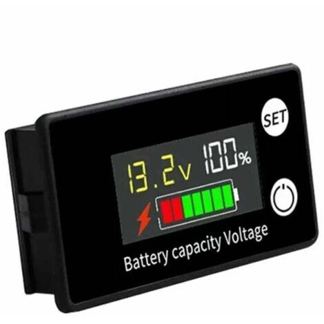 Voltmètre de batterie 8V-100V pour plomb-acide et lithium – Écran LCD couleur – Précision 1% – Connexion simple et protection polarité (1/5)