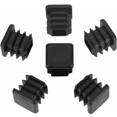 Lot de 20 embouts de pieds de chaise en plastique PE – 20 x 20 mm – Antidérapants pour sols – Réduction du bruit de déplacement (1/5)