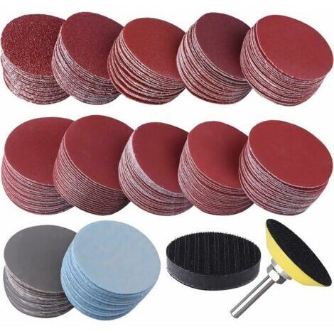 300 disques abrasifs 50 mm avec grains 80 100 180 240 600 800 1000 1200 2000 3000 - Pour le meulage, le fraisage et la gravure.