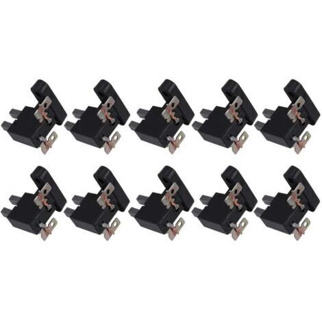 Balais de charbon pour générateur : 10 balais de charbon et porte-balais pour générateurs de 4 kW, 5 kW et 7 kW. Bonne conductivité thermique et propriétés lubrifiantes. (1/5)