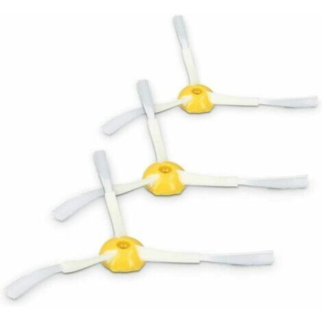 Kit d'accessoires compatible avec iRobot Roomba 500/600/700 - Pack de 3 brosses latérales pour aspirateur robot - Kit de nettoyage de remplacement (1/5)