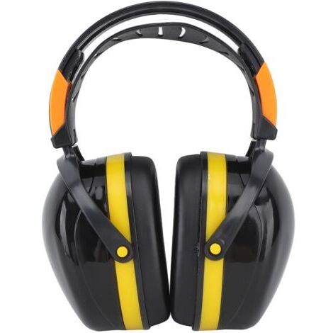 Casque Anti-Bruit Réglable pour Jardinage - Protection Auditive Confortable pour Tonte et Tir - Noir et Jaune - (1/5)