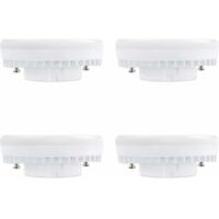 Ampoule LED GX53 9W, Blanc Froid 6000K, 120°, Équivalent Lampe CFL GX53 15W-18W, 900LM, Non-dimmable, Spot LED Encastrable pour Meuble Cuisine/Plafond/Armoire, Lot de 4
