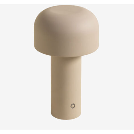 SKLUM kabellose LED-Tischlampe für Außenbereich – aus Eisen, Modell Loentia – Farbe Beige Tapioca