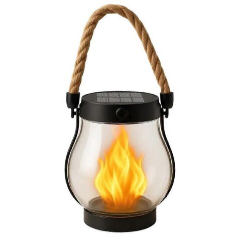 1er-Pack Solarlaterne für Außenbereich – wasserdichte Solarleuchte mit tanzenden Flammen-Effekt – für Garten & Terrasse (1/5)