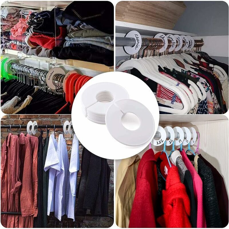 LOT DE 40 séparateurs de Taille de vêtements en Plastique colorés Ronds LOT DE 40 séparateurs de Taille de vêtements en Plastique colorés Ronds