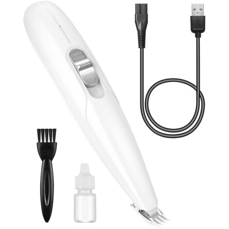 Tondeuse Chien- Tondeuse Chat, Électriques, Silencieuse Tondeuses, USB Rechargeable, blanc
