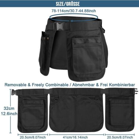 Tablier de dressage pour chien - Pochette friandises amovible - Sac travail multifonctionnel - Résistant transpiration - Pour homme femme