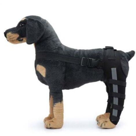(taille S)Genouillère de chien de protection de jambe arrière double pour l'arthrite de luxation de la rotule maintient l'articulation au chaud soutien supplémentaire