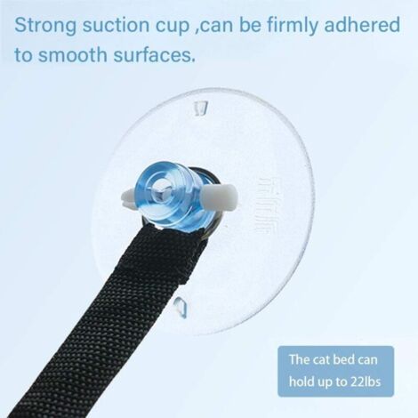 Hamac pour Chat, Siège de Fenêtre, Transat pour Chat, Lit pour Chat, Siège de Fenêtre Stable et Durable pour Chats jusqu’à 10 kg, Ventouses Puissantes, Lit pour Chat de Fenêtre