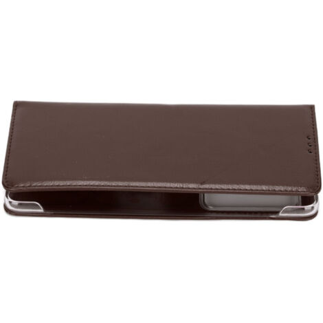 Coque en Cuir Pliable Anti-Rayures pour Huawei Mate X2 - Protection Complète Marron Foncé (1/4)