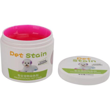 Teinture pour Chien Rose Sakura 100g - Colorant Semi-Permanent Lumineux, Design à Large Ouverture, Sans Danger pour les Poils d'Animaux