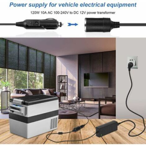 Trimec – Convertisseur de tension 220V à 12V – Adaptateur secteur 120W – Courant 10A pour bandes LED RGB – Alimentation stable et sans scintillement