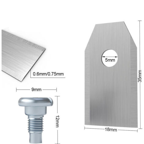 45 x Lames de Couteau en Titane pour Toutes Les Tondeuses Robotiques Husqvarn/Automower/ Yardforce/Gardena(3g-0.75mm) Avec 45 Vis, Lames de Rechange pour Modèles 105,310,315,320,420,430x,r40i