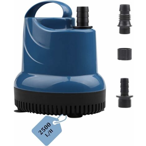 Trimec – Pompe submersible 2500 L/H 40W – Débit max 2500L/h – Hauteur de refoulement 2,3m – Câble 2,5m – Aspiration plate jusqu'à 1cm (1/5)