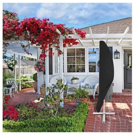 Housse de parasol noir 265x50x70x40CM Imperméable extérieur--TRIMEC (1/3)