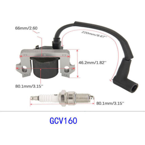 1 bobine d'allumage, compatible Honda GC135 GC160 GCV190, pour tondeuses et souffleuses à neige HS520 HS720