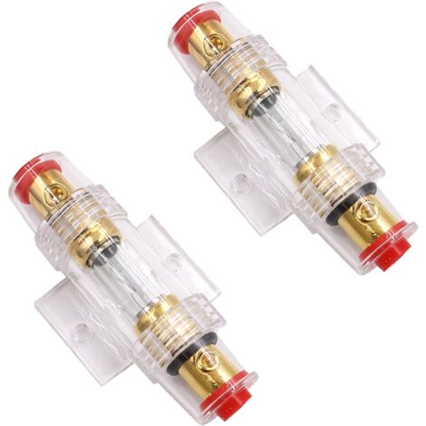 Aougo – Porte-fusible étanche 60A – Lot de 2 pièces – Résistant aux chocs – Pour circuits audio de voiture – Tube PVC avec double étanchéité (1/5)