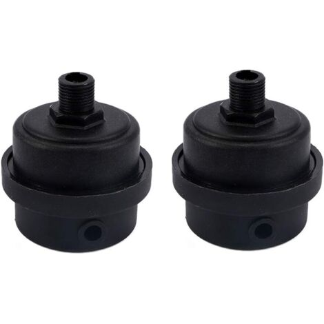 Aougo – Lot de 2 filtres silencieux pour compresseur d'air – Éléments filtrants 1/4" PT 12 mm – Réduction du bruit et protection contre la poussière