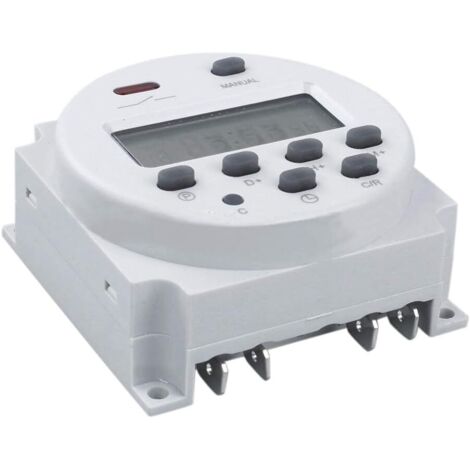 Aougo – Minuterie numérique 12V AC/DC programmable – 17 ON/OFF par jour – Alimentation 240V à 12V – Montage sur panneau – LCD (1/3)