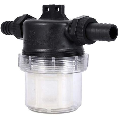 Filtre crépine transparent pour pompe à eau – Maille fine pour protection contre débris – Démontage facile – Interface 20mm
