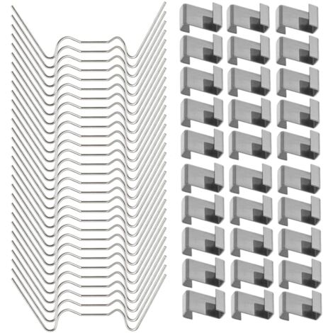 Aougo – Lot de 120 clips de fixation en acier inoxydable pour vitrage de serre – 60 clips W et 60 clips Z – Résistance à la rouille – Installation facile