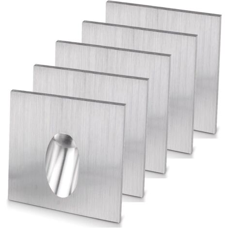 Aougo – Lot de 5 spots LED encastrables carrés 1W – Blanc chaud – Alimentation AC 100-245V – Pour chemin d'escalier et porche