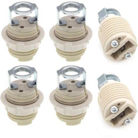 Lot de 6 supports de lampe G9 avec support, douille halogène G9 filetée en céramique (1/5)