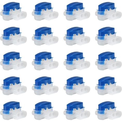 Lot de 20 connecteurs de câble étanches pour robot tondeuse – Section 0,5 à 1,5 mm² – Montage simple jusqu'à 3 fils
