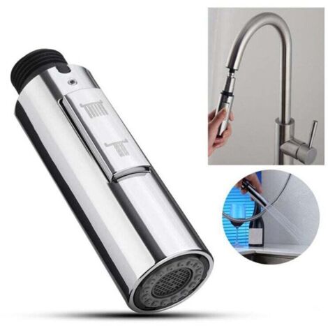 Embout Robinet Cuisine de Rechange DouchetteTête de Robinet Amovible Universelle G1/2 Acier Inoxydable SUS304（galvanoplastie）