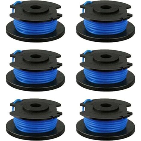 Bobine de câble de rechange pour Ryobi One+ AC14RL3A. Olt1832 Rac124. 1.6 mm. pour tondeuses à gazon Ryobi 18 V. 24 V. 40 V. 3.4 m (6 pièces)