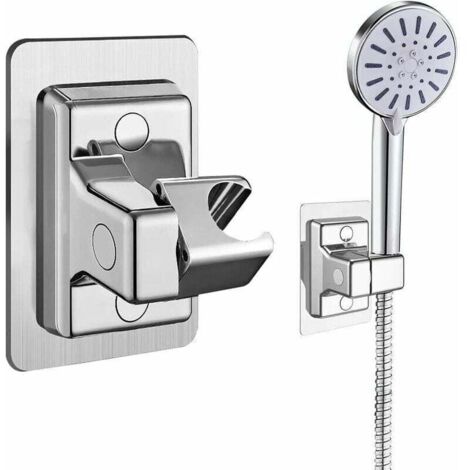 Support de pommeau de douche - Universel réglable à 360 ° - Puissant sans perçage - Montage mural pour salle de bain - Plastique ABS