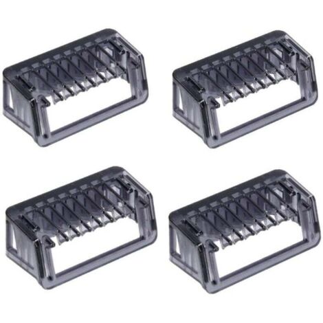 Lot de 4 sabots de rasage Philips CP0364 3 mm, compatibles avec les rasoirs QP2520, QP2521, QP2522, QP2530, QP2531, QP6510, QP6520 et OneBlade Pro