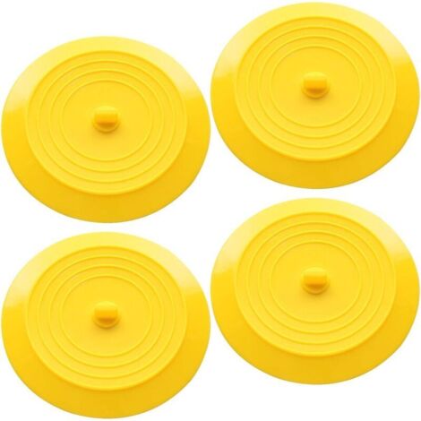 Ensemble de 4 bouchons à ventouse en silicone, bouchons universels de 15 cm pour baignoire et cuisine. (1/5)