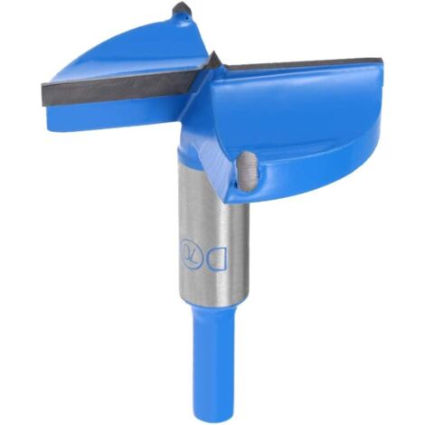 Forstner Forets 70mm Tungstène Carbure Bois Trou Scie Ouvre-tarière Travail Bois Charnière Trou Forage Alésage Mèche Coupeur Bleu Gris (1/5)