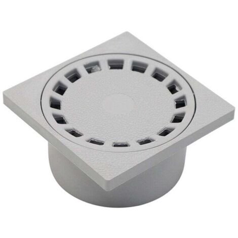 Siphon de sol avec grille ronde pour salles de bains 100 x 100 mm