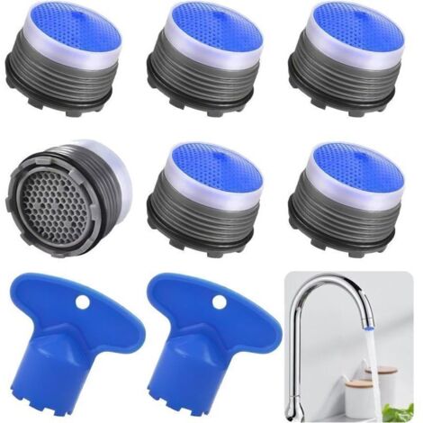 8Pcs Aérateurs Pour Robinets, Aérateurs Pour Robinets Aérateur De Crépine De Robinet M18.5 Avec 2 Clés D'aérateur